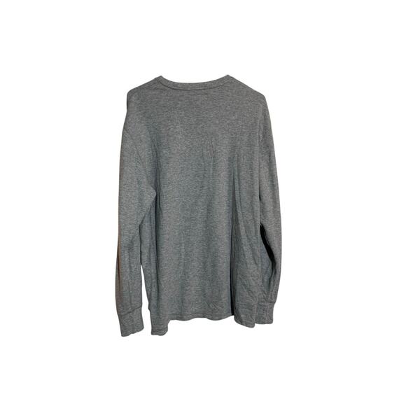 Polo Ralph Lauren Shirt Men’s 1x Gray Waffle Knit Sleepwear Pony Long Sleeve - Picture 2 of 10